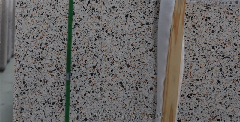 Light Grey Terrazzo Big Slab Polish