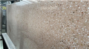 NEW Light Brown Terrazzo Slab Polish
