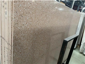 NEW Light Brown Terrazzo Slab Polish