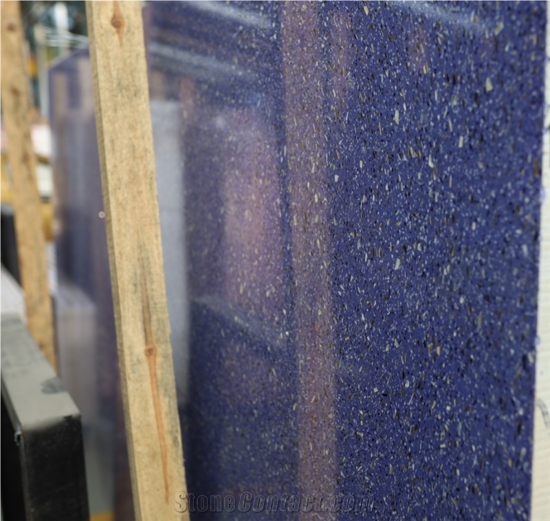 NEW Special Purple Terrazzo Large Slab Polish