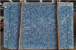 Popular Blue Sky Terrazzo Large Slab Polish
