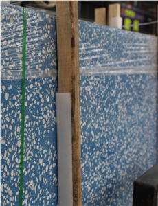 Popular Blue Sky Terrazzo Large Slab Polish