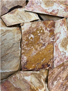 Red Multicolor Bulgarian Gneiss - Flagstone
