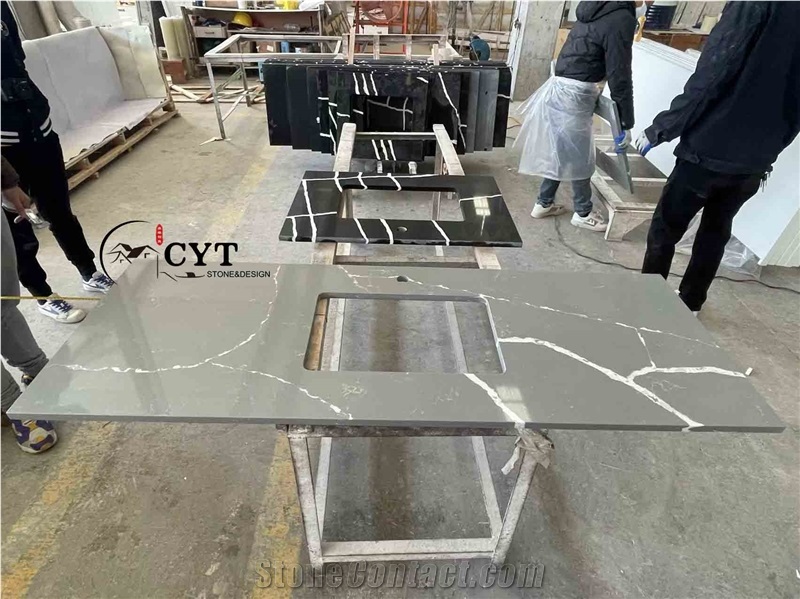 20Mm Artificial Quartz Kitchen Prefab Counter Tops