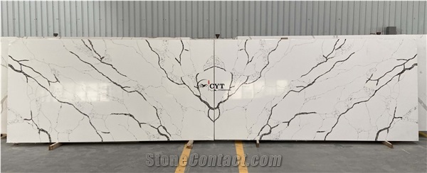 30Mm Artificial Calacatta Quartz Stone Slabs Quartz Stone