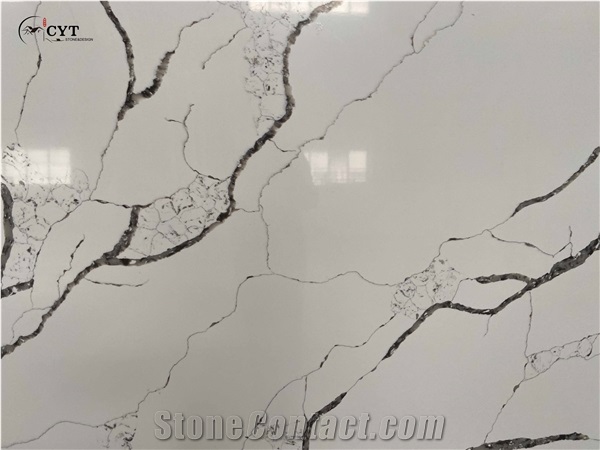 30Mm Artificial Calacatta Quartz Stone Slabs Quartz Stone