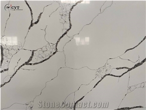 30Mm Artificial Calacatta Quartz Stone Slabs Quartz Stone