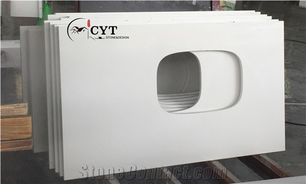 30Mm Artificial Quartz Stone Prefab Kitchen Countertops