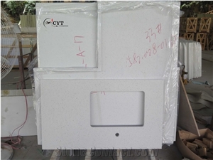 30Mm Artificial Quartz Stone Prefab Kitchen Countertops