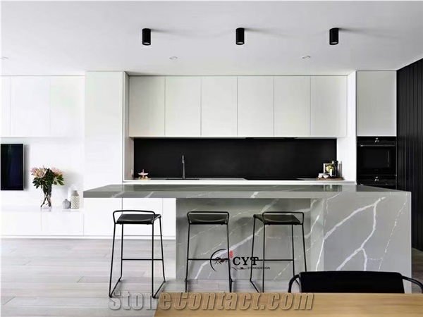 30Mm Quartz Kitchen Bar Island Work Counter Tops