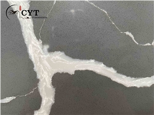Black Artificial Carrara Engineered Quartz Stone Slabs