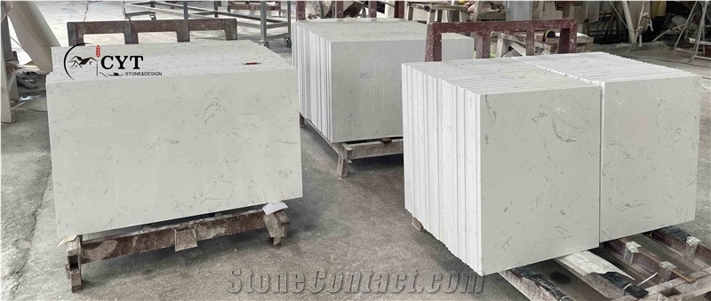 Double Sink Artificial Marble Bathroom Prefab Vanity Tops