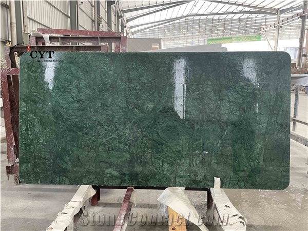 Green Marble Restaurant Cafe Rectangle Table Work Tops