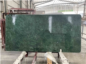 Green Marble Restaurant Cafe Rectangle Table Work Tops