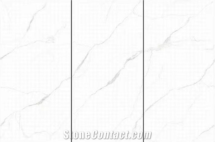 China Wall Artificial Calacatta Porcelain Stone Slabs