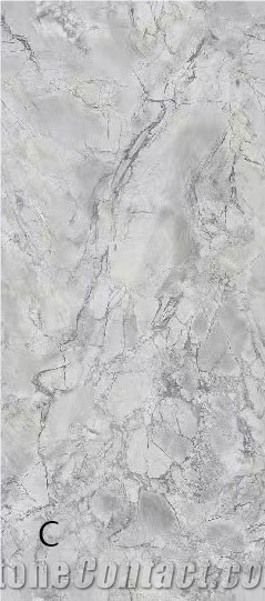 Light Grey Artificial Sintered Stone Slabs For Floor