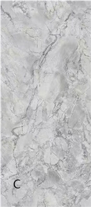 Light Grey Artificial Sintered Stone Slabs For Floor