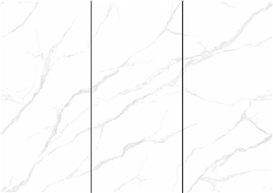 White Calacatta Artificial Porcelain Stone Slab For House