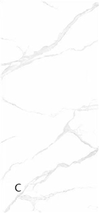 White Calacatta Artificial Porcelain Stone Slab For House