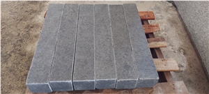 BLACK BASALT CS 60X10X10 FLAME 5 FACES Garden Kerbstone