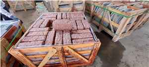 RED GRANITE CUBIC B- Red Binh Dinh Granite Cobble Stone