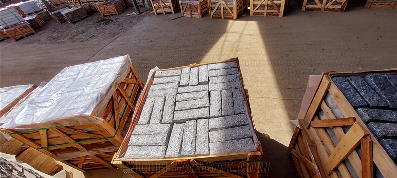 WHITE XS CUBIC B Cobblestone, Pavers, Cubestone