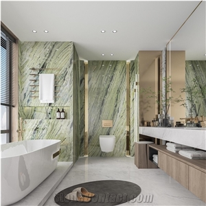 Shangrila Green Marble 18Mm Slabs Tiles