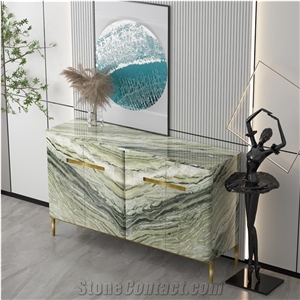Shangrila Green Marble 18Mm Slabs Tiles