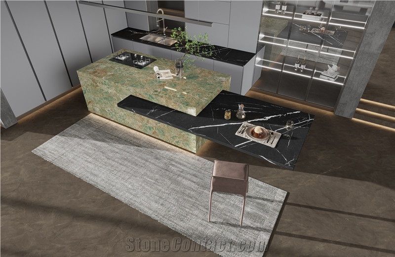 1600*2700MM  GLOSS YAMAZON GEREEN PORCELAIN SLAB