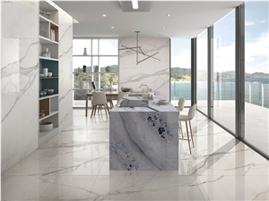 1600*2700MM  GLOSSY BLUE AGATE PORCELAIN SLAB