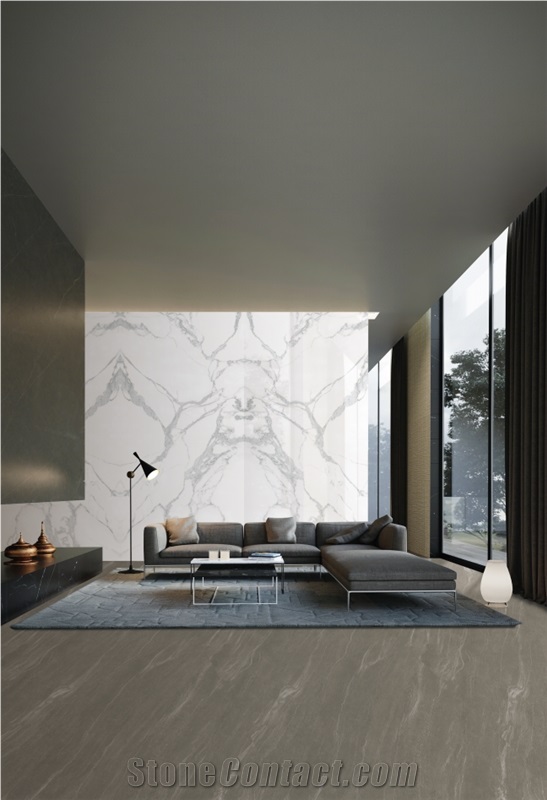 1600*3200 CALACATTA WHITE MATT PORCELAIN SLAB
