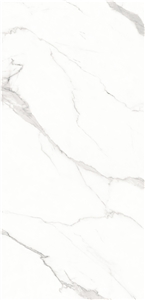 1600*3200MM BOOKMATCH GLOSSY GREECE WHITE SINTERED STONE