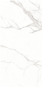 1600*3200MM BOOKMATCH GLOSSY GREECE WHITE SINTERED STONE