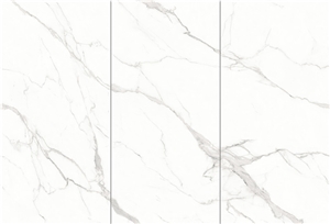 1600*3200MM BOOKMATCH GLOSSY GREECE WHITE SINTERED STONE