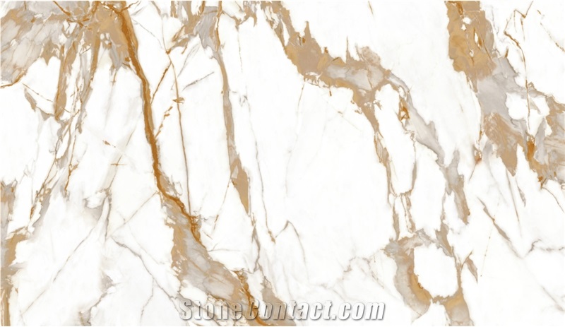 1600*3200MM CALCATTA GOLD POLISHED/MATT POCELIAN SLAB