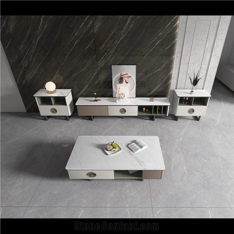 1600*3200MM  GLOSSY ANCONA GREY SINTERED STONE