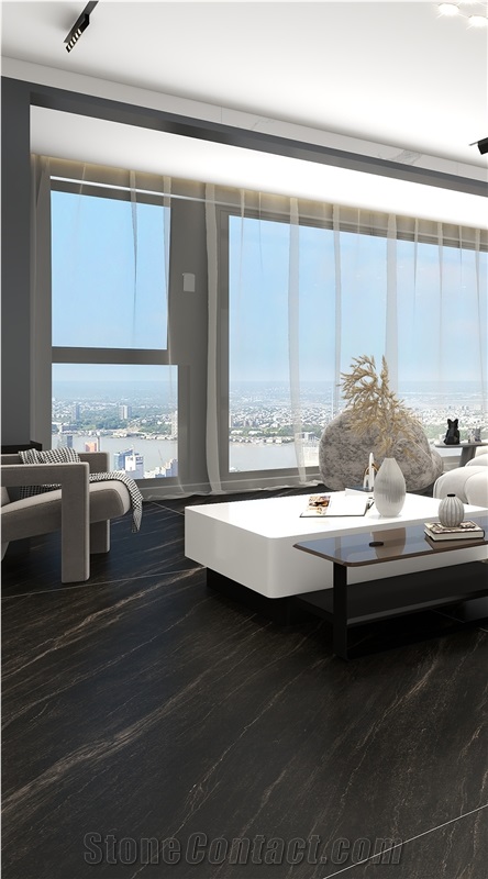 1600*3200MM  GLOSSY AUSTRALIAN DARK GRAY PORCELAIN SLAB