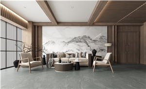 1600*3200MM  GLOSSY MOUNTAIN PEAK PORCELAIN SLAB