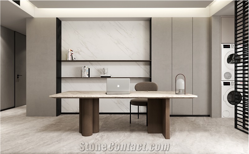 1600*3200MM JAZZ WHITE MATT SINTERED STONE SLAB