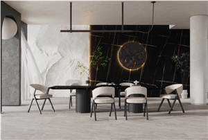 1600*3200MM LAURENT BLACK GOLD MATT SINTERED STONE SLAB
