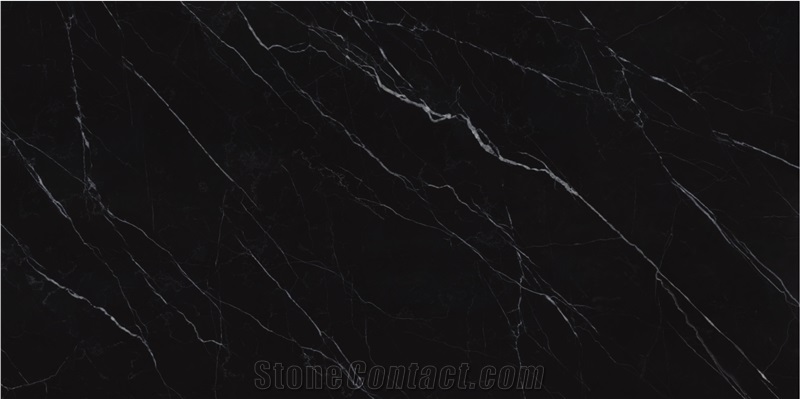 1600*3200MM NEW BLACK MARQUINA MATT PORCELAIN SLAB