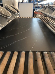 1600*3200MM NEW BLACK MARQUINA MATT PORCELAIN SLAB