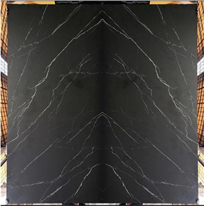1600*3200MM NEW BLACK MARQUINA MATT PORCELAIN SLAB