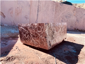Rosso Levanto Red Marble Blocks, Elazig Visne Marble Blocks