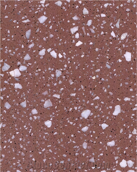 A32-1(2)Artificial Stone Red Terrazzo Floor Tiles Wall Tiles
