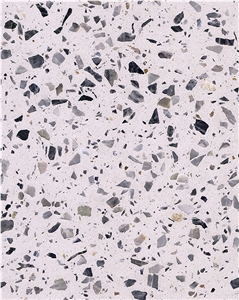 A39-3 Artificial Stone White Terrazzo Floor Tiles Wall Tiles