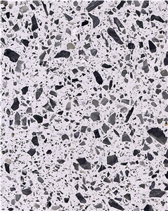 B7-28-1Artificial Stone White Terrazzo Floor& Wall Tiles