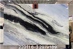 Classic Panda White Marble With Black Veins Slabs Tile