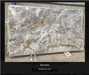 Blue Roma Quartzite Slabs