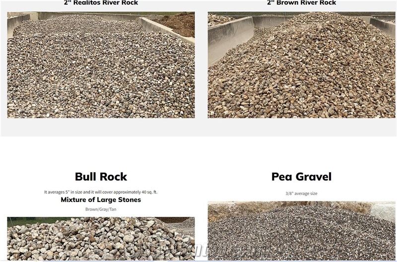 Realitos River Rock And Brown River Rock
